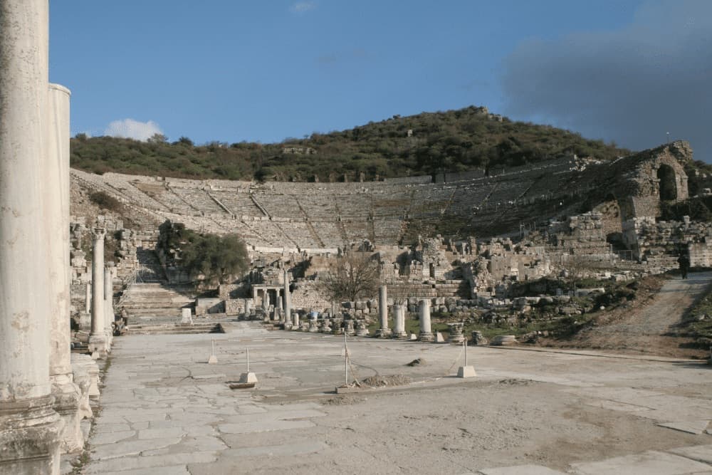 The Great Theatre of Ephesus, centrepiece of a private Viking shore day from Kuşadası