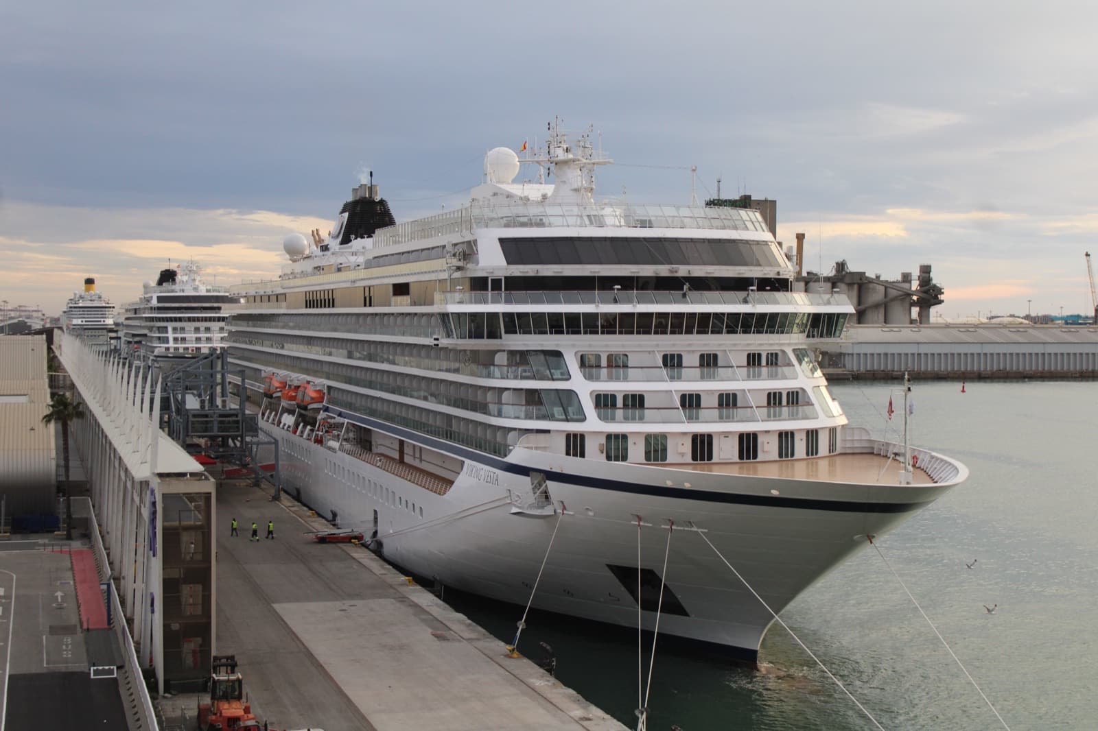 Viking Vesta moored at Moll Adossat, Port of Barcelona