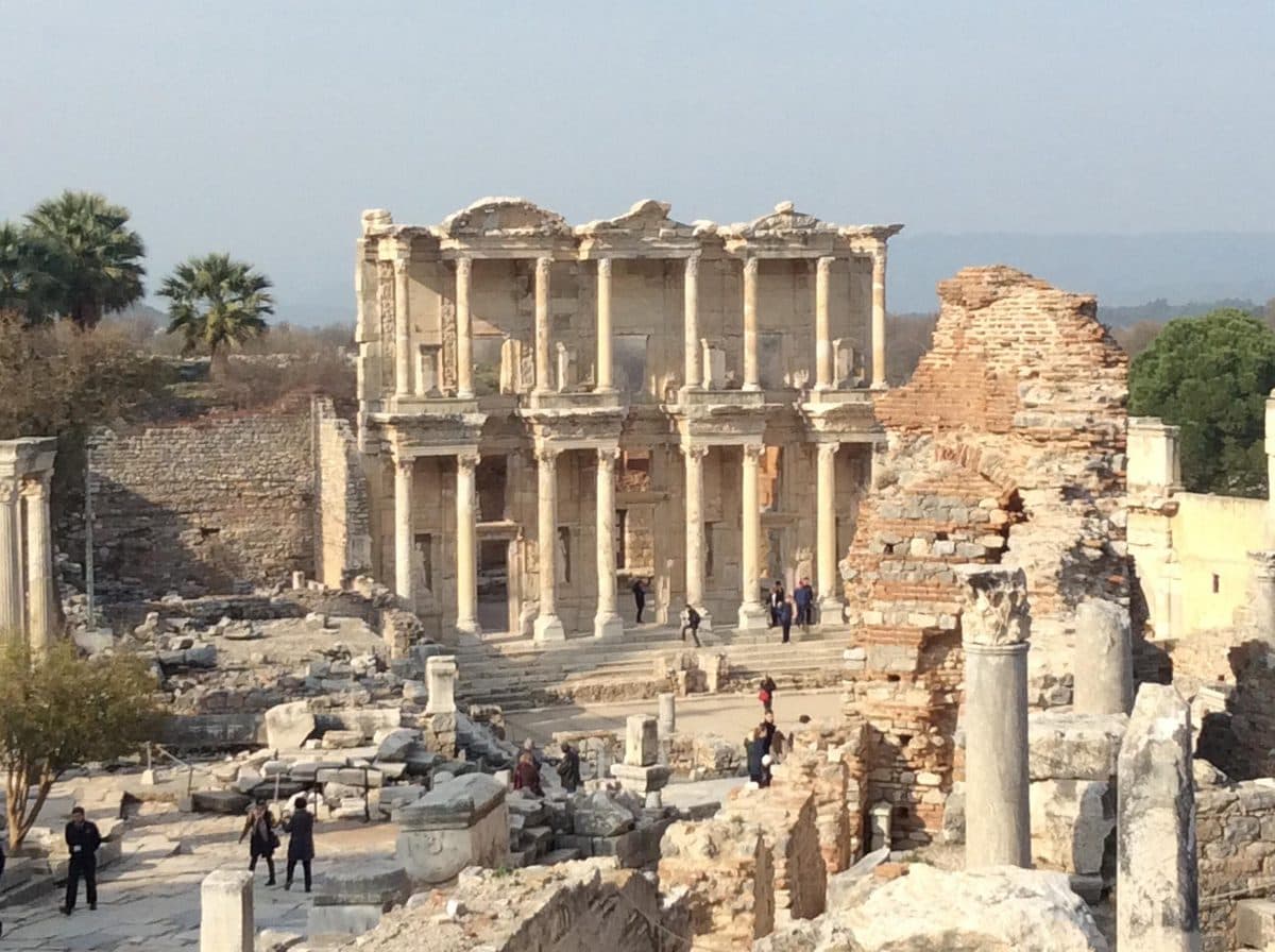Library of Celsus across the ruins of Ephesus, the opening site of the Miletus and Didyma route