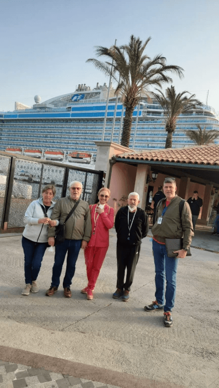 A cruise ship berthed at the Kuşadası cruise port, twenty minutes from Ephesus