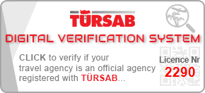 TÜRSAB Dijital Doğrulama Sistemi, licence 2290. Opens the official TÜRSAB verification page in a new tab.